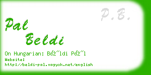 pal beldi business card